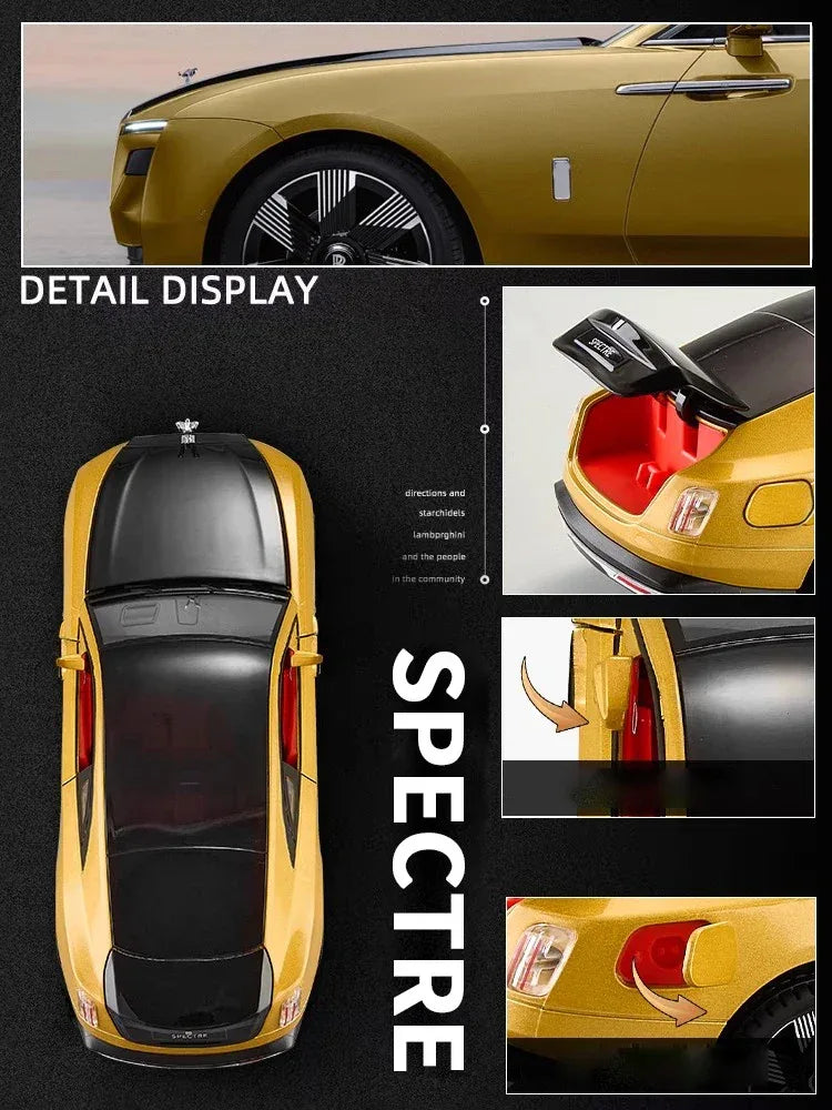 Rolls Royce Spectre 1:24 Alloy Diecast Model Car, Non Electric, Collectors Gift - ToylandEU