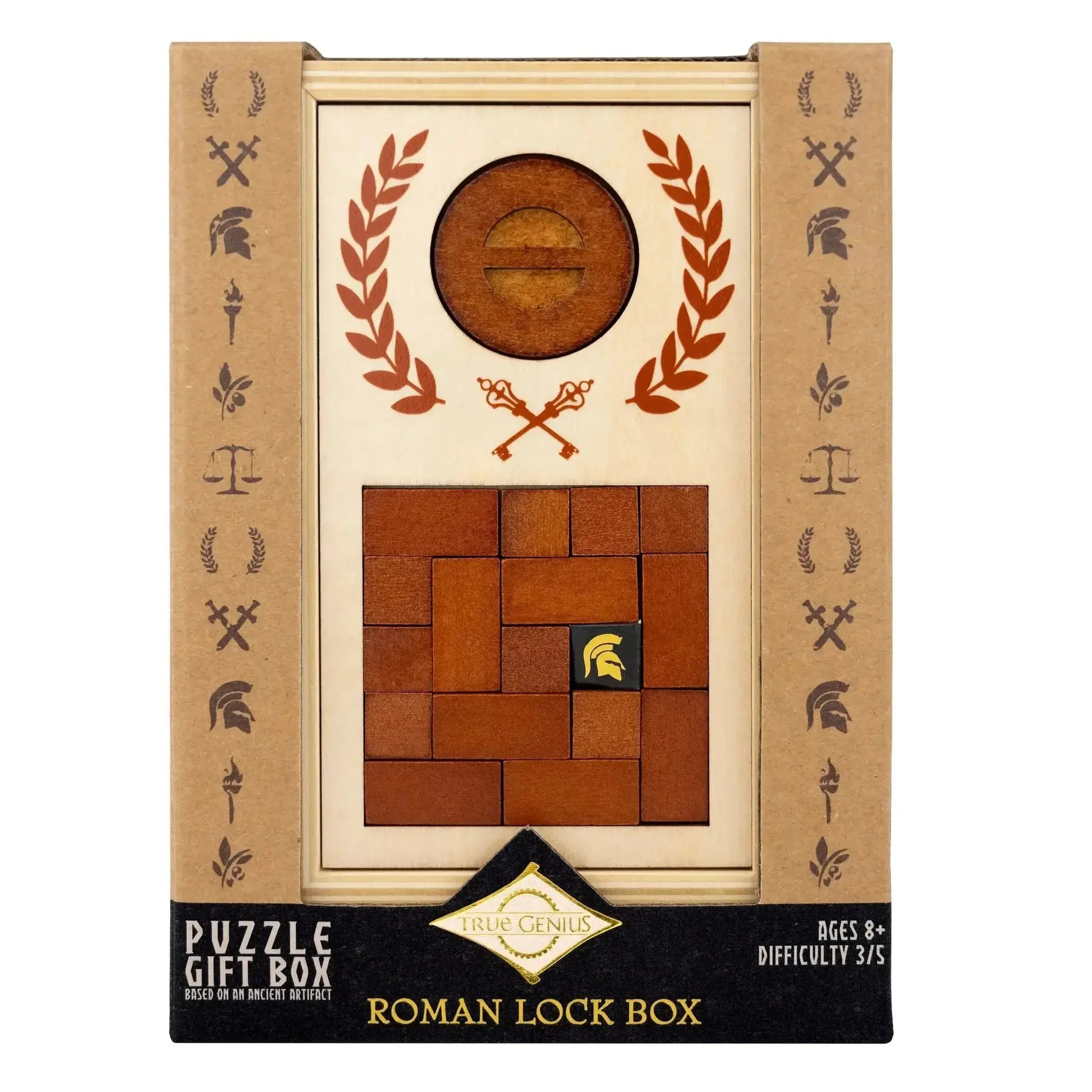 Roman Lock Box Puzzle Gift Box With Hidden Cash Slot - ToylandEU