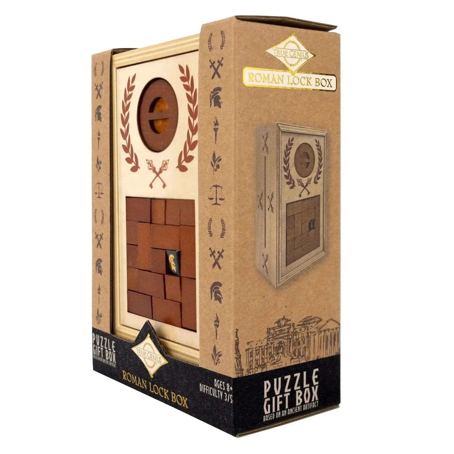 Roman Lock Box Puzzle Gift Box With Hidden Cash Slot - ToylandEU