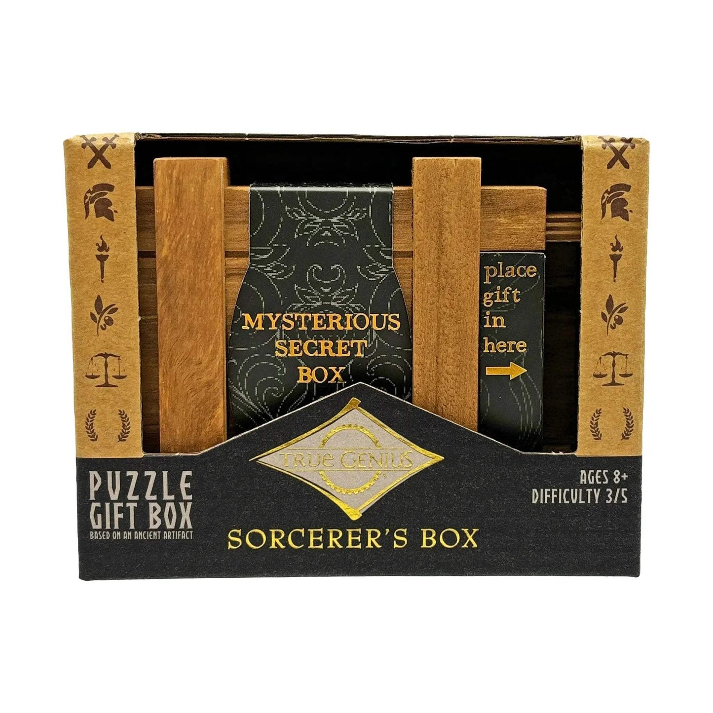Roman Puzzle Box With Hidden Locking Mechanism For Treasures - ToylandEU