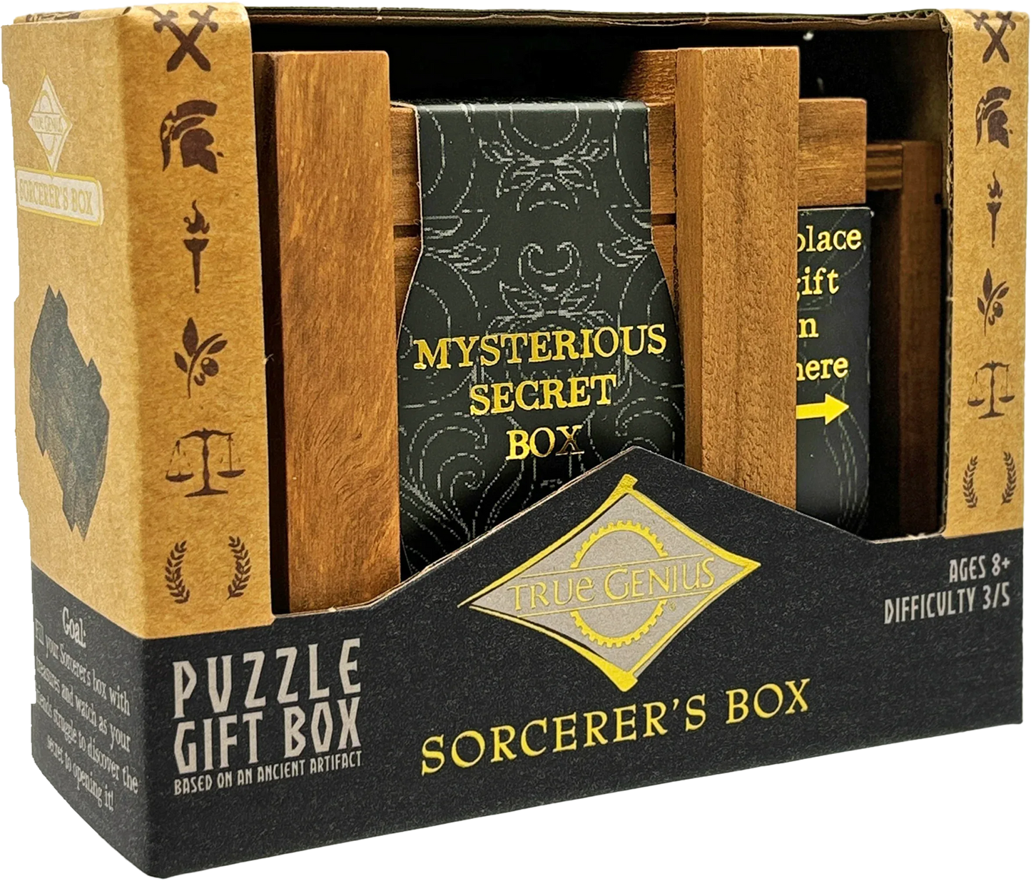 Roman Puzzle Box With Hidden Locking Mechanism For Treasures - ToylandEU
