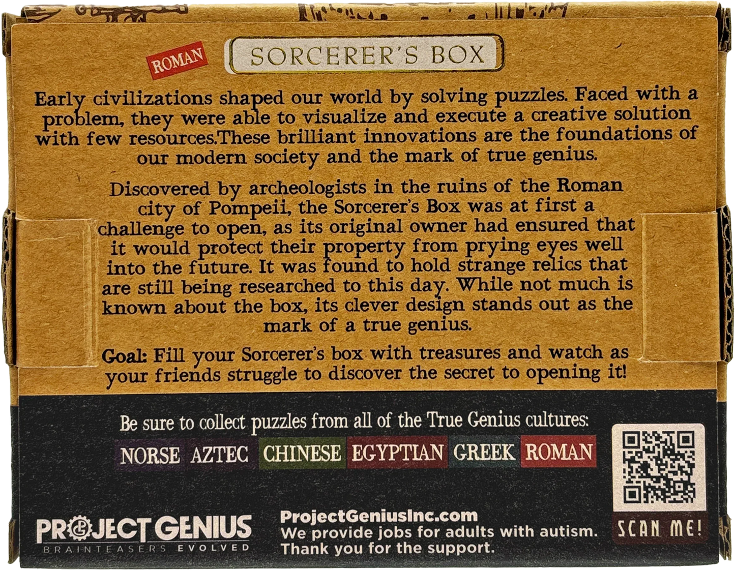 Roman Puzzle Box With Hidden Locking Mechanism For Treasures - ToylandEU