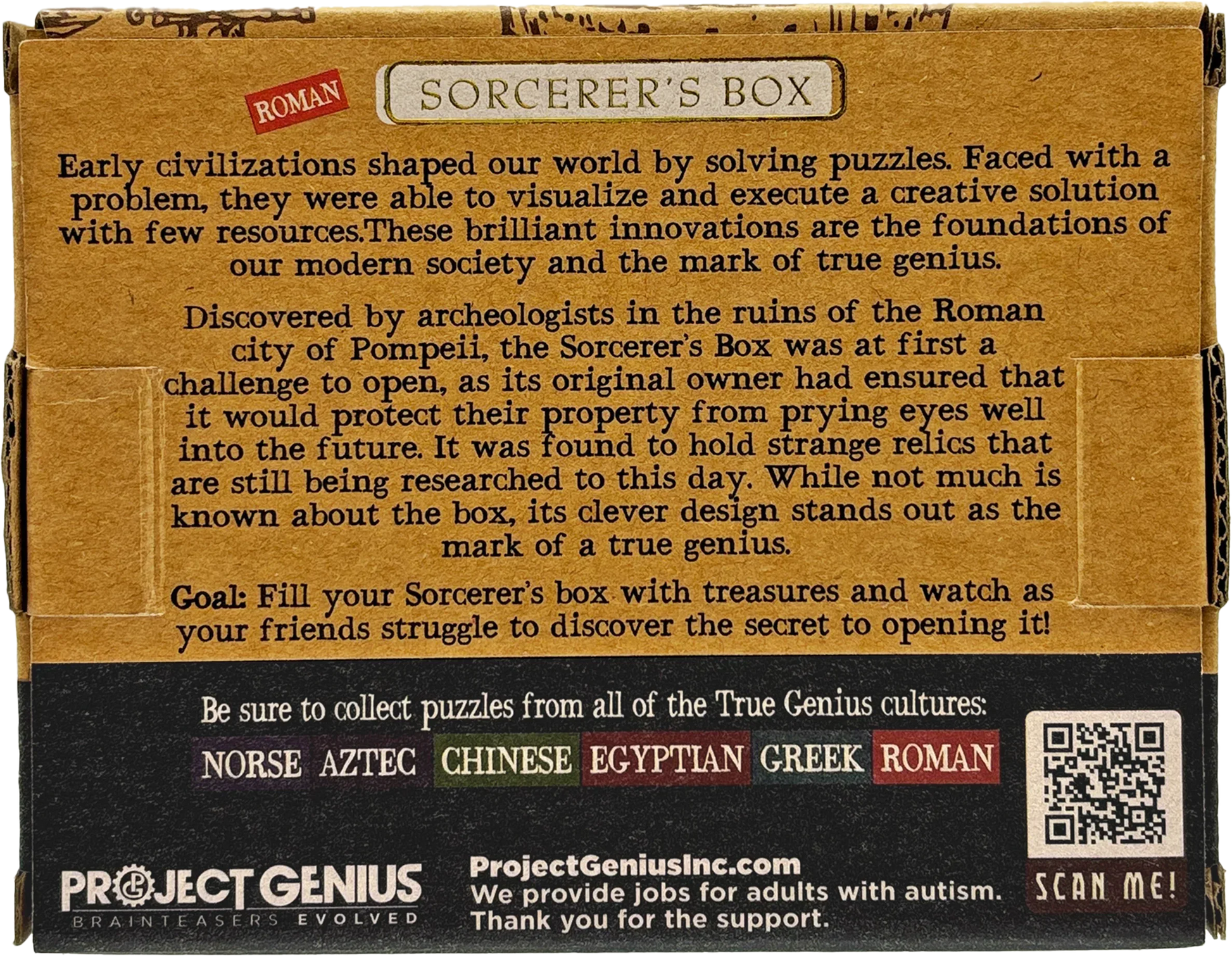 Roman Puzzle Box With Hidden Locking Mechanism For Treasures - ToylandEU