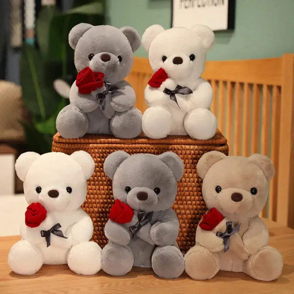 Romantic Rose Bear Plush For Valentine Day Gift Keepsake - ToylandEU
