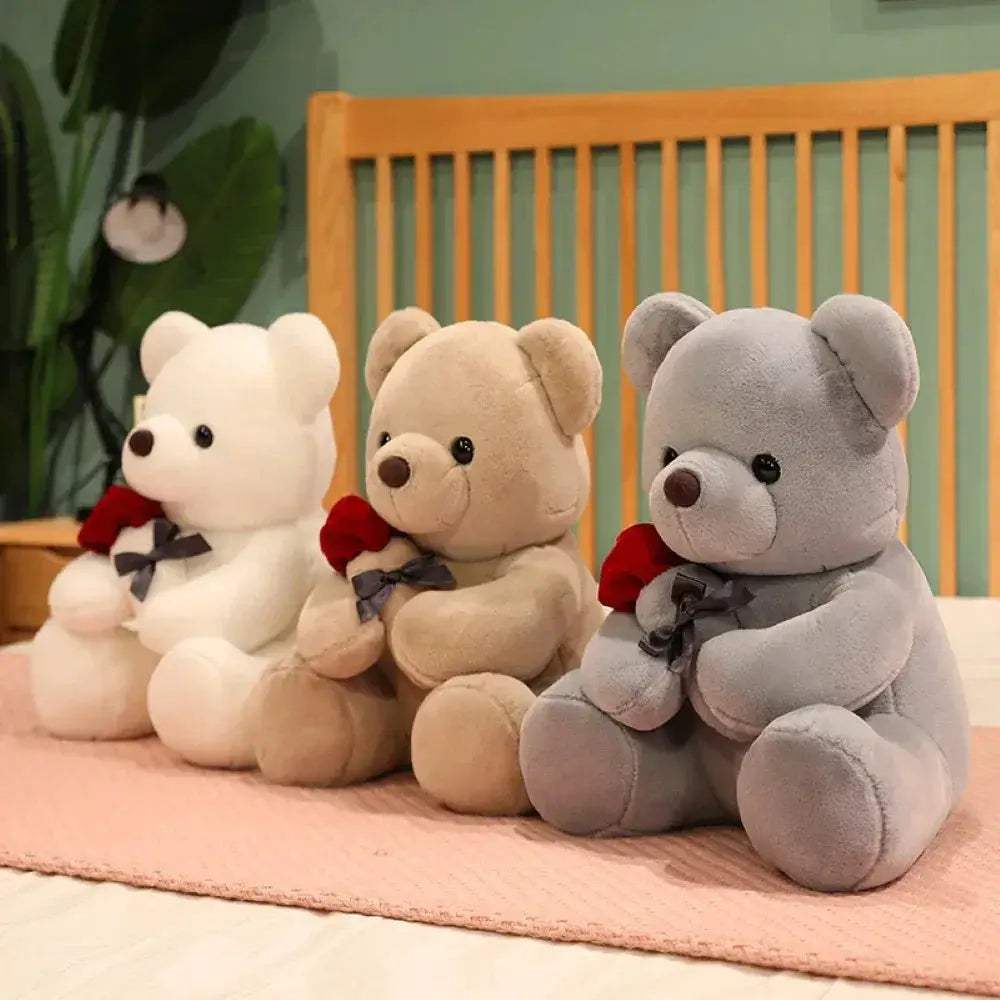 Romantic Rose Bear Plush For Valentine Day Gift Keepsake - ToylandEU