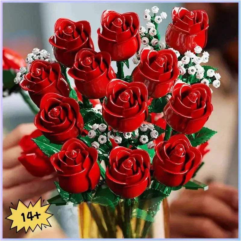 Romantic Rose Building Blocks Lego Compatible Valentines Day Gift - ToylandEU