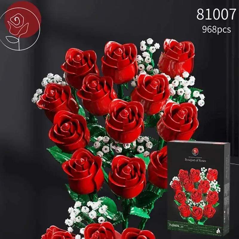 Romantic Rose Building Blocks Lego Compatible Valentines Day Gift - ToylandEU
