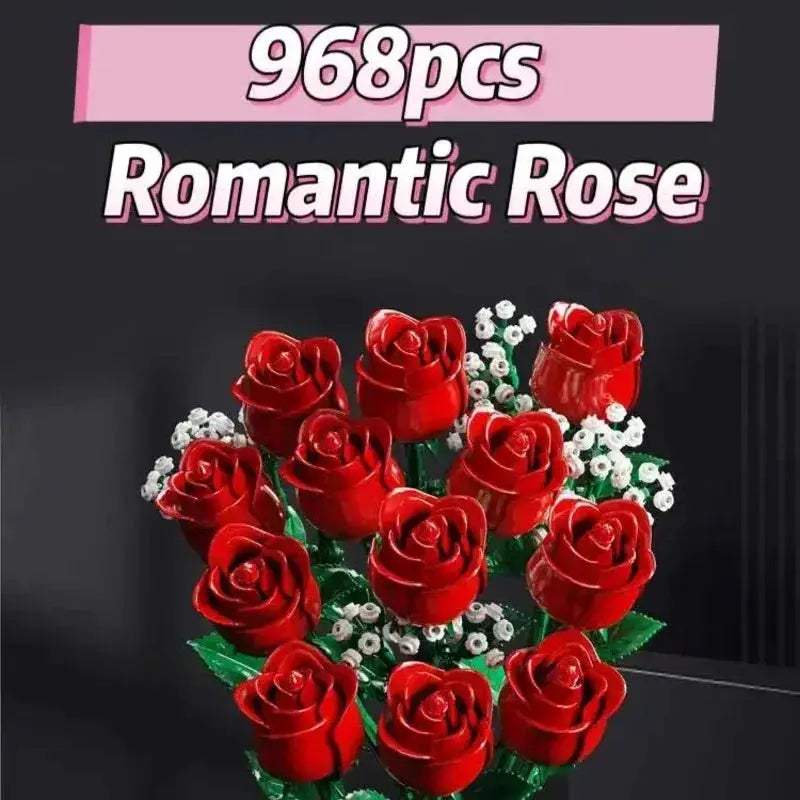 Romantic Rose Building Blocks Lego Compatible Valentines Day Gift - ToylandEU