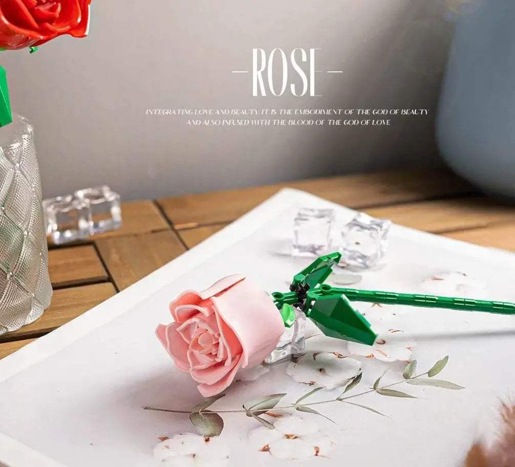 Romantic Rose Flower Bouquet Building Block Eternal Model - ToylandEU