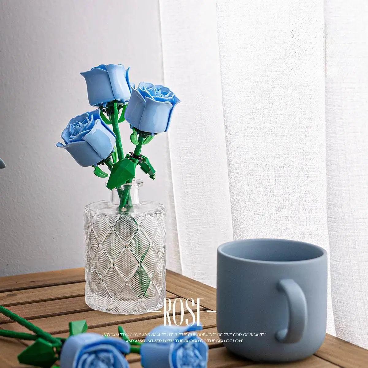  Romantic Rose Flower Bouquet Building Block Home Decor Gift -  ToylandEU™
