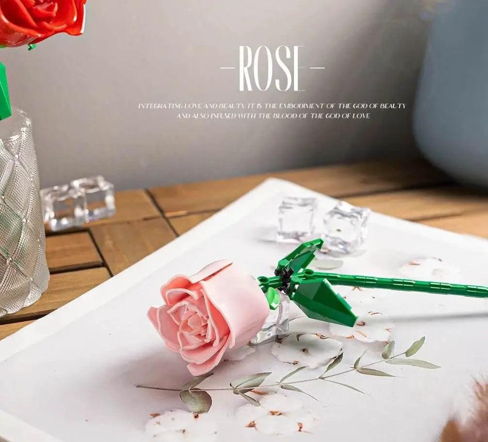  Romantic Rose Flower Bouquet Building Block Home Decor Gift -  ToylandEU™