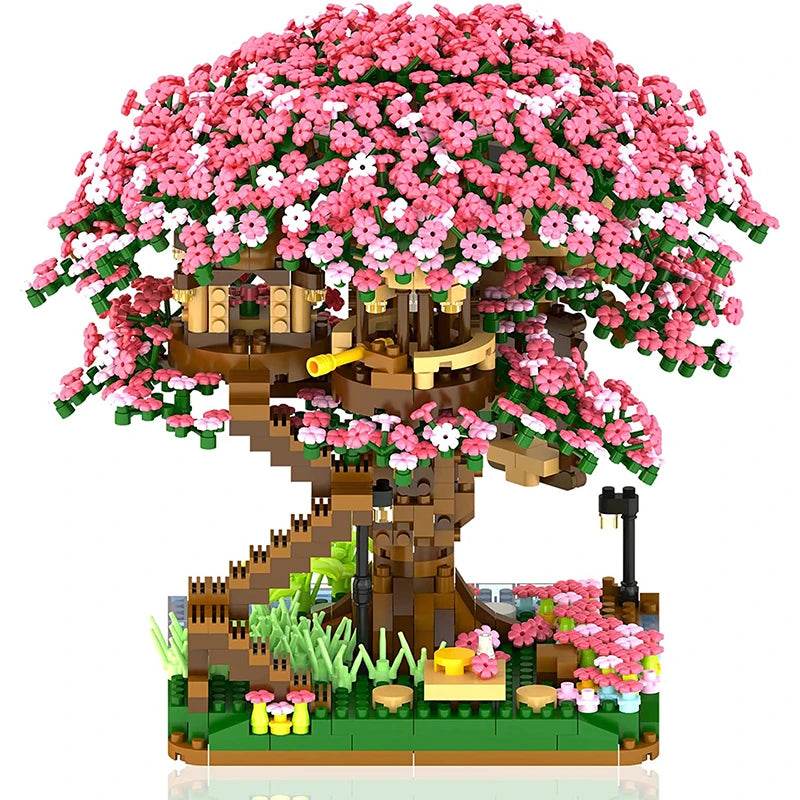 Romantic Sakura Tree Blocks With Light Gift For Girlfriend - ToylandEU