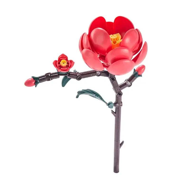 Building Blocks Ideas MOC Romantic Bouquet Tulips Rose Flower Bricks Home House Decoration Toys DIY Creative Gift for Friend - ToylandEU