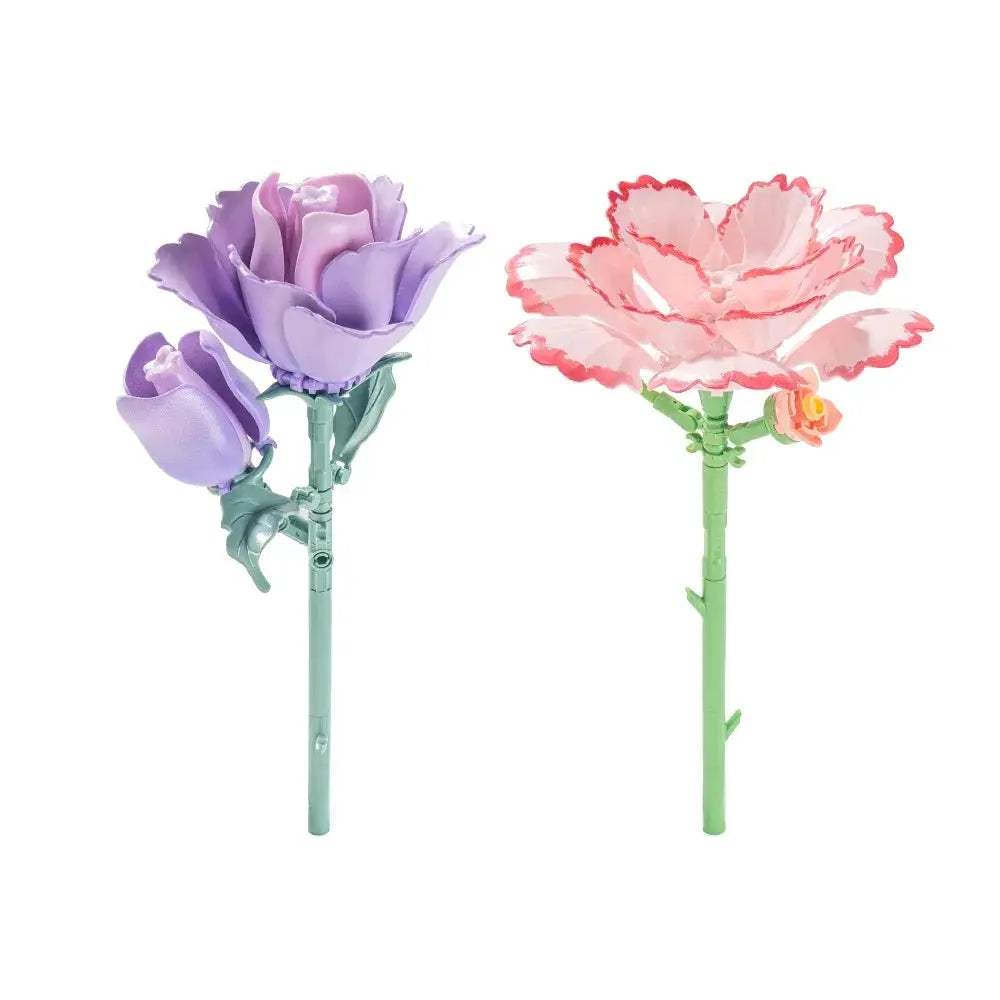 Building Blocks Ideas MOC Romantic Bouquet Tulips Rose Flower Bricks Home House Decoration Toys DIY Creative Gift for Friend - ToylandEU