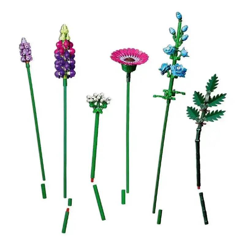 Romantic Wildflower Building Blocks Bouquet 939 Piece Set - ToylandEU