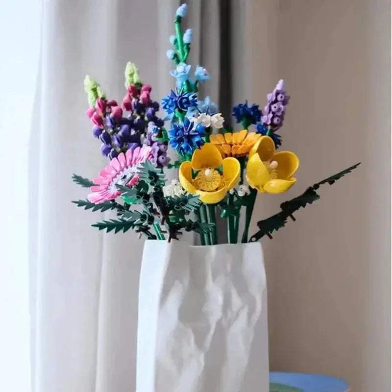 Romantic Wildflower Building Blocks Bouquet 939 Piece Set - ToylandEU