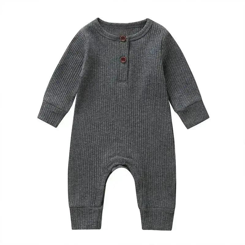  Spring Autumn Newborn Infant Baby Boys Girls Full Sleeve Rib Cotton Romper Playsuit Jumpsuit -  ToylandEU™