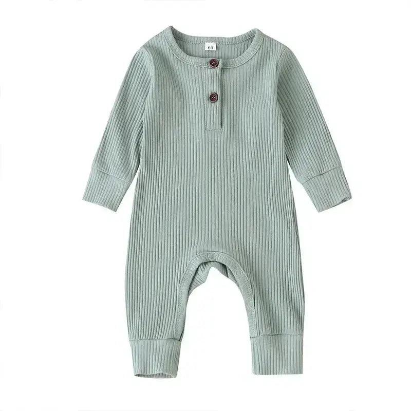  Spring Autumn Newborn Infant Baby Boys Girls Full Sleeve Rib Cotton Romper Playsuit Jumpsuit -  ToylandEU™