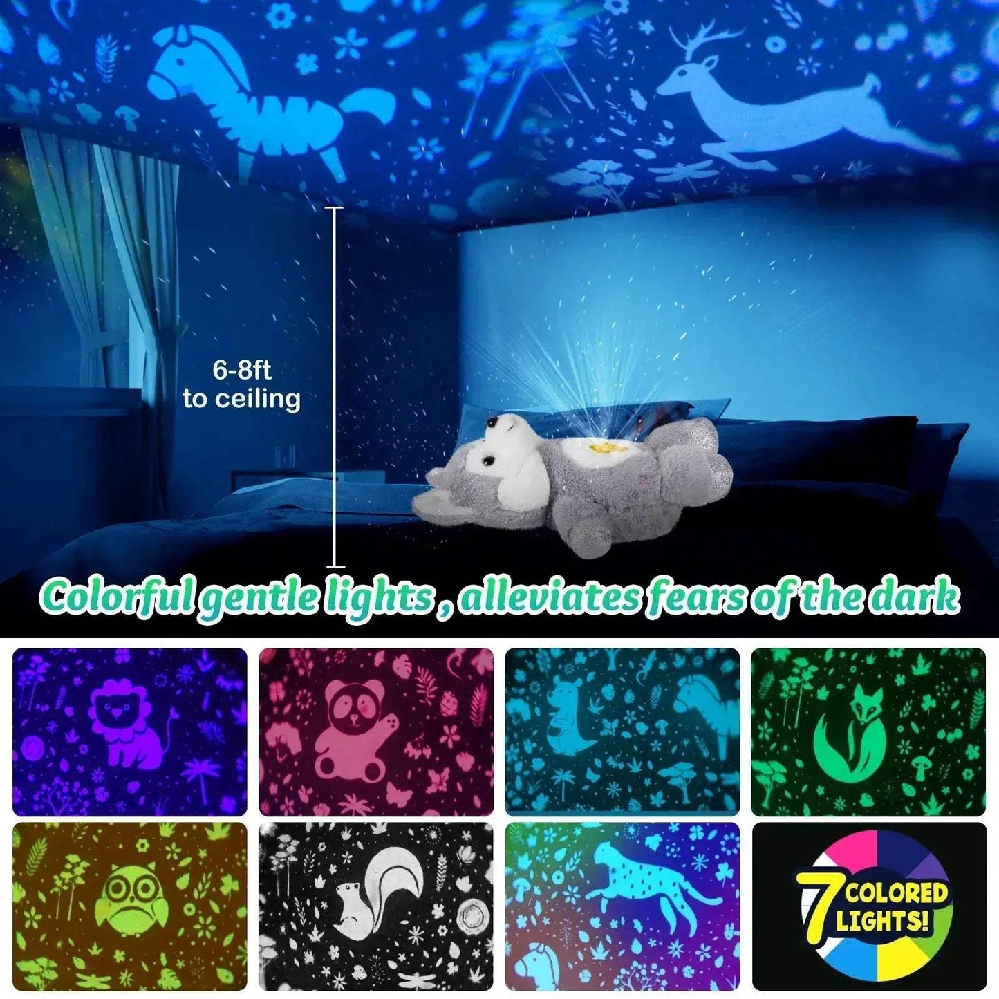 Room Projector Plush Toy With Glowing Atmosphere Light - ToylandEU