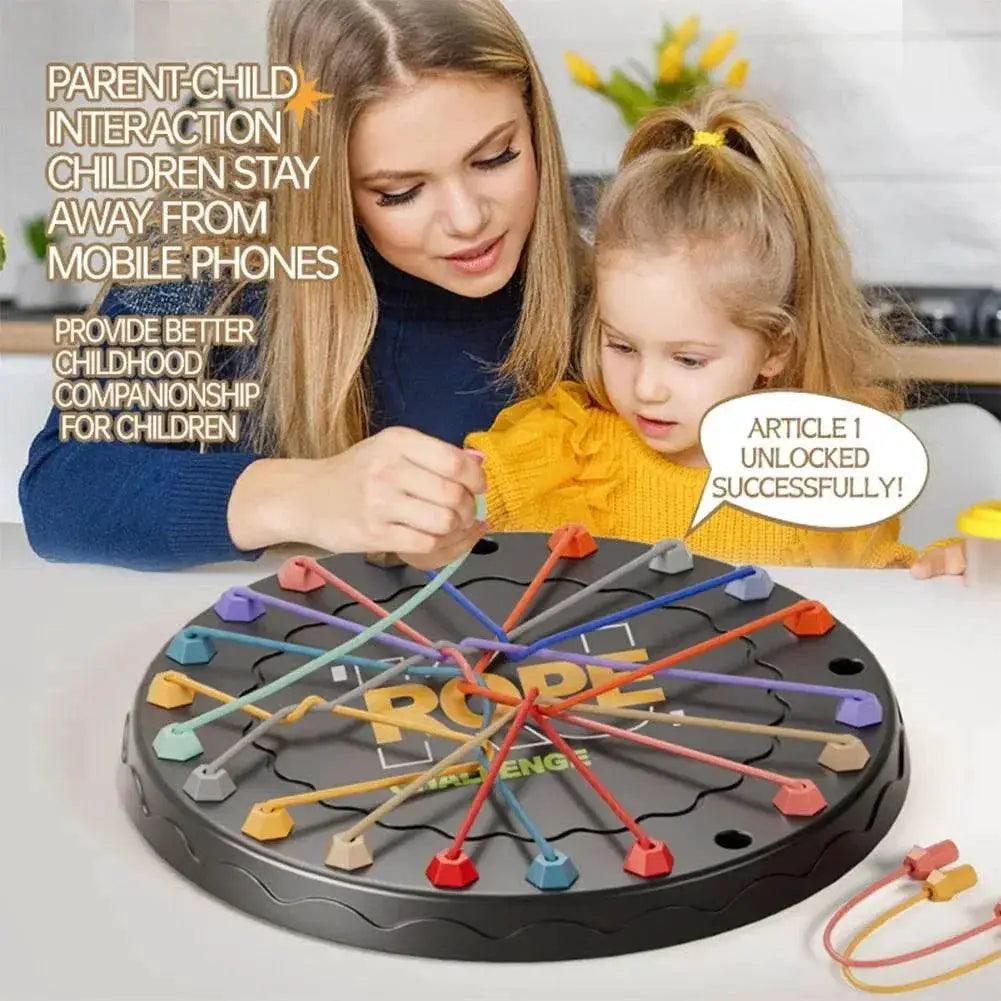  Kid Rope Knots Puzzle Social Board Game Color Line Twisted Connected Ropes Sorting Logic Thinking Challenge Strategy Table Game -  ToylandEU™