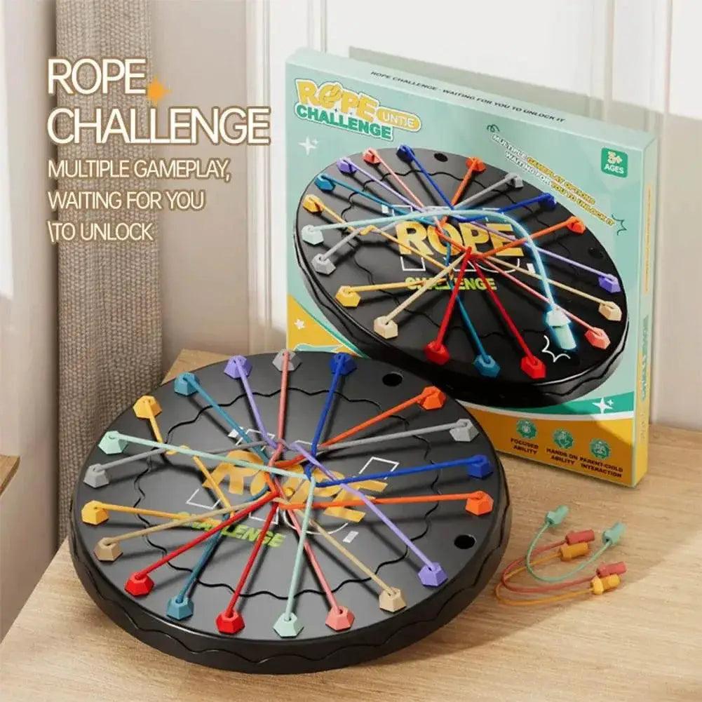  Kid Rope Knots Puzzle Social Board Game Color Line Twisted Connected Ropes Sorting Logic Thinking Challenge Strategy Table Game -  ToylandEU™