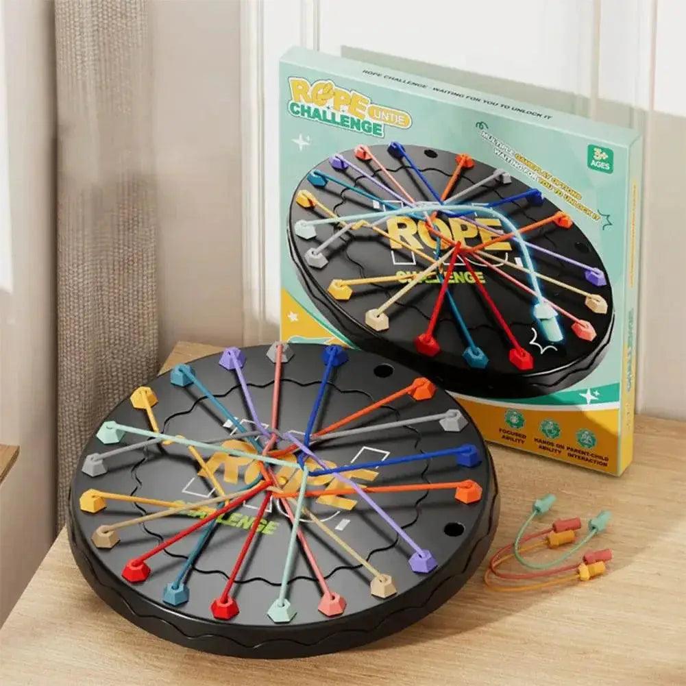  Kid Rope Knots Puzzle Social Board Game Color Line Twisted Connected Ropes Sorting Logic Thinking Challenge Strategy Table Game -  ToylandEU™