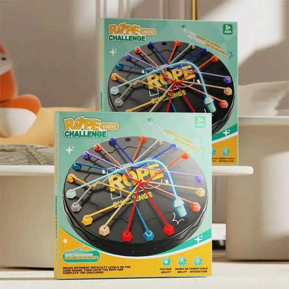  Kid Rope Knots Puzzle Social Board Game Color Line Twisted Connected Ropes Sorting Logic Thinking Challenge Strategy Table Game -  ToylandEU™