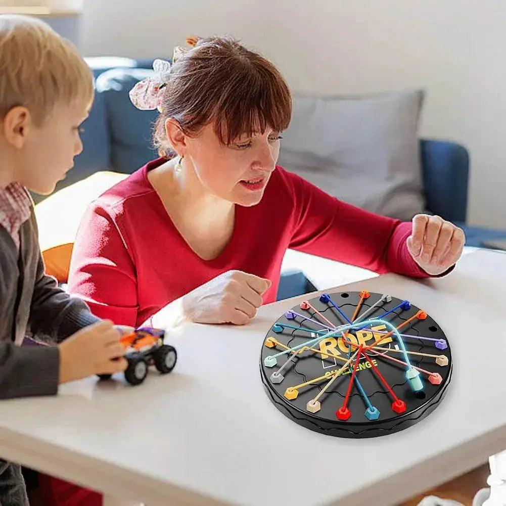  Kid Rope Knots Puzzle Social Board Game Color Line Twisted Connected Ropes Sorting Logic Thinking Challenge Strategy Table Game -  ToylandEU™