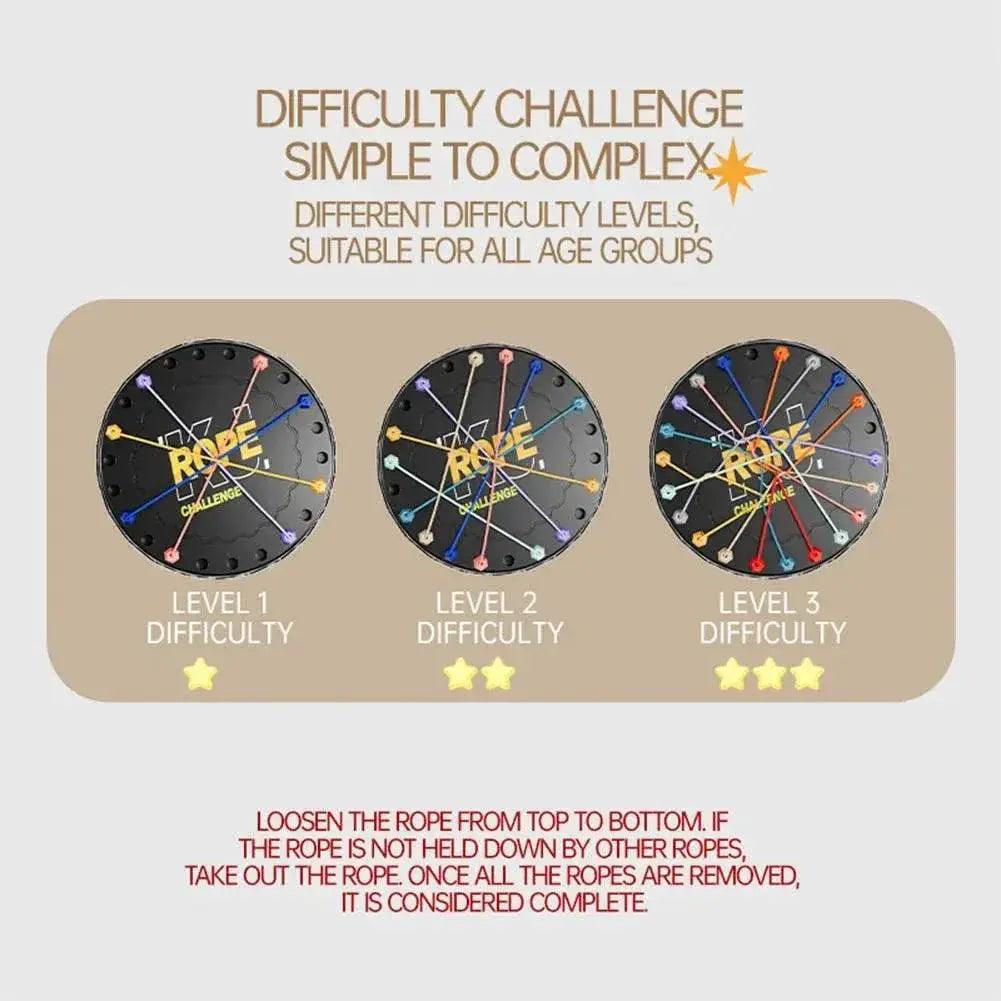  Kid Rope Knots Puzzle Social Board Game Color Line Twisted Connected Ropes Sorting Logic Thinking Challenge Strategy Table Game -  ToylandEU™