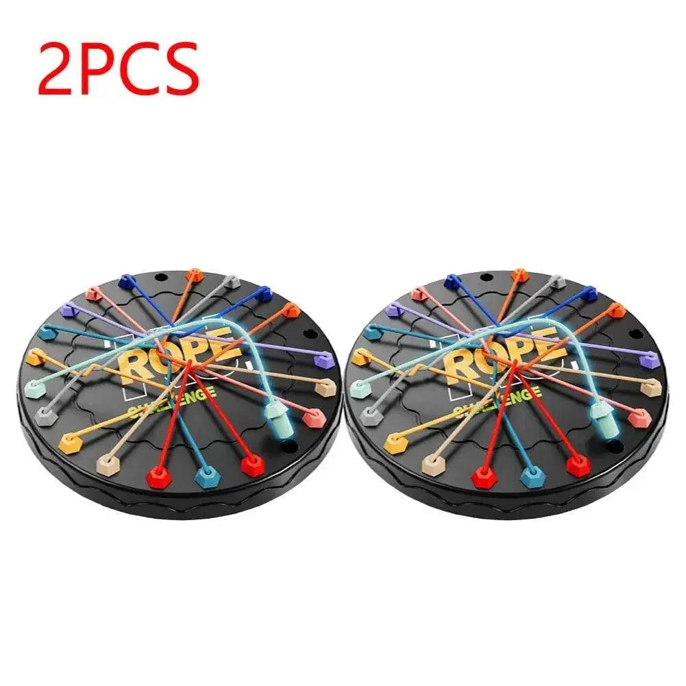  Kid Rope Knots Puzzle Social Board Game Color Line Twisted Connected Ropes Sorting Logic Thinking Challenge Strategy Table Game -  ToylandEU™