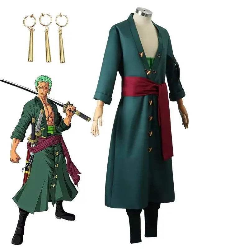  Roronoa Zoro cosplay One Piece Unisex Costume Set Wig -  ToylandEU™