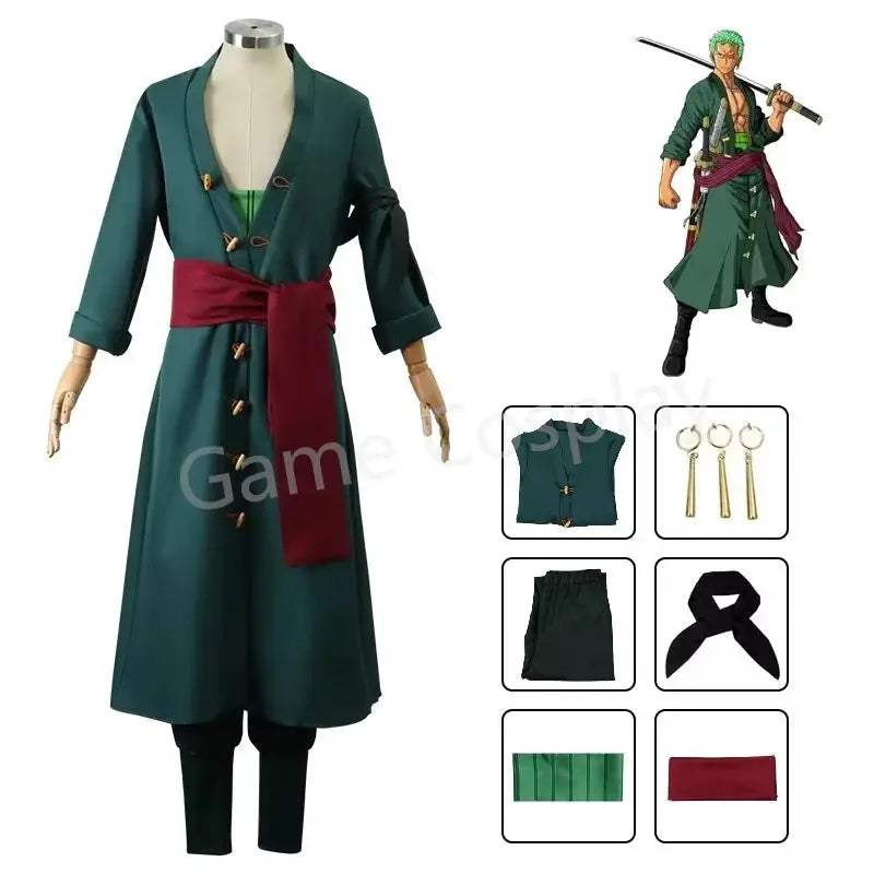  Roronoa Zoro cosplay One Piece Unisex Costume Set Wig -  ToylandEU™