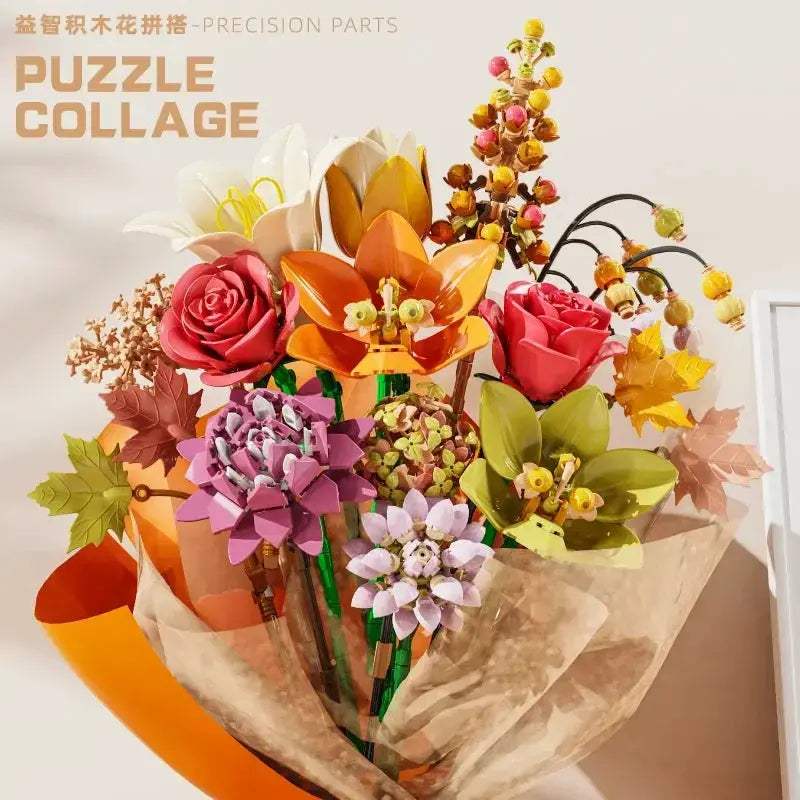  Lego Compatible Rose Bouquet Building Blocks Gift Idea -  ToylandEU™