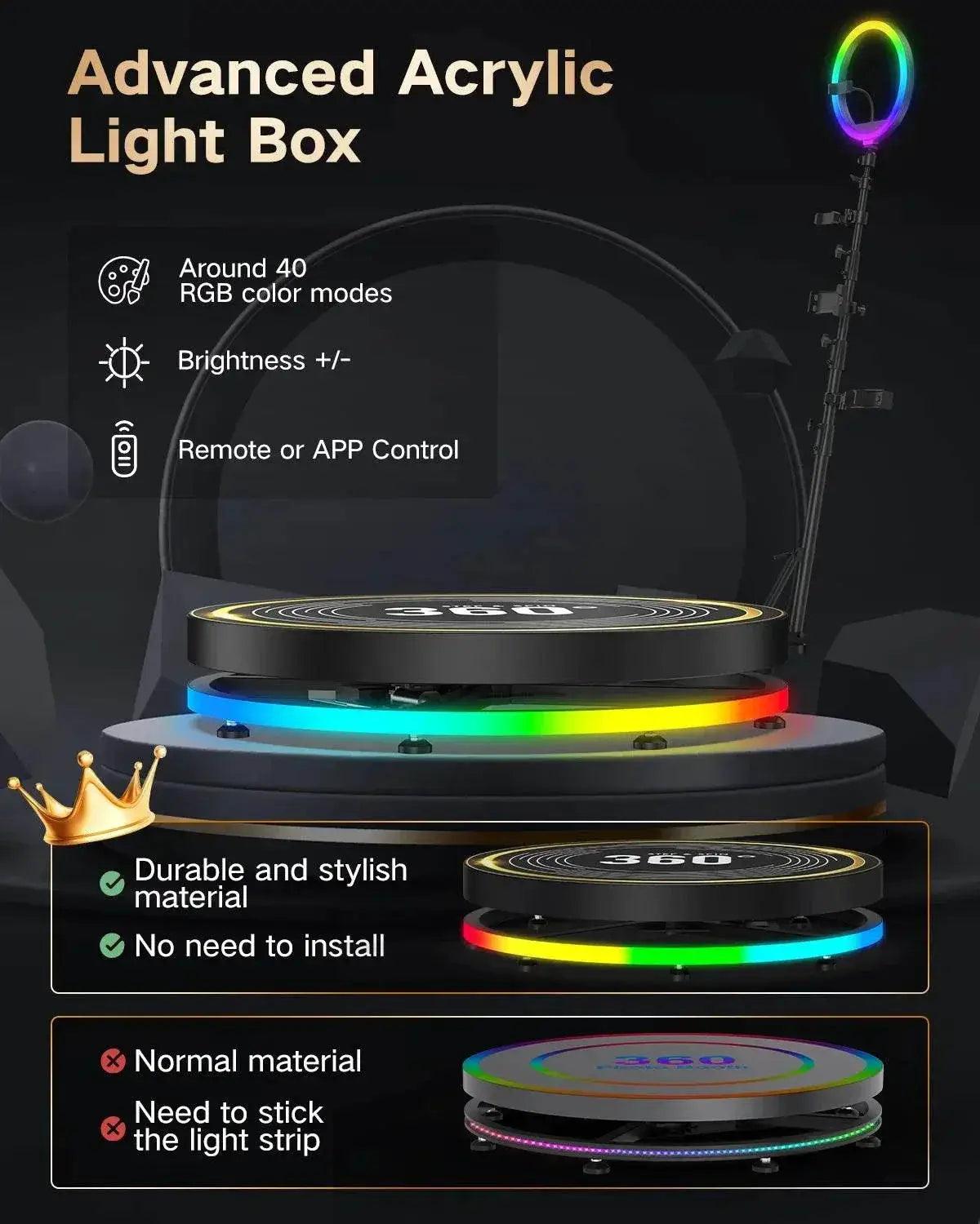  Rotating 360 Photo Booth Machine for Video App Control -  ToylandEU™