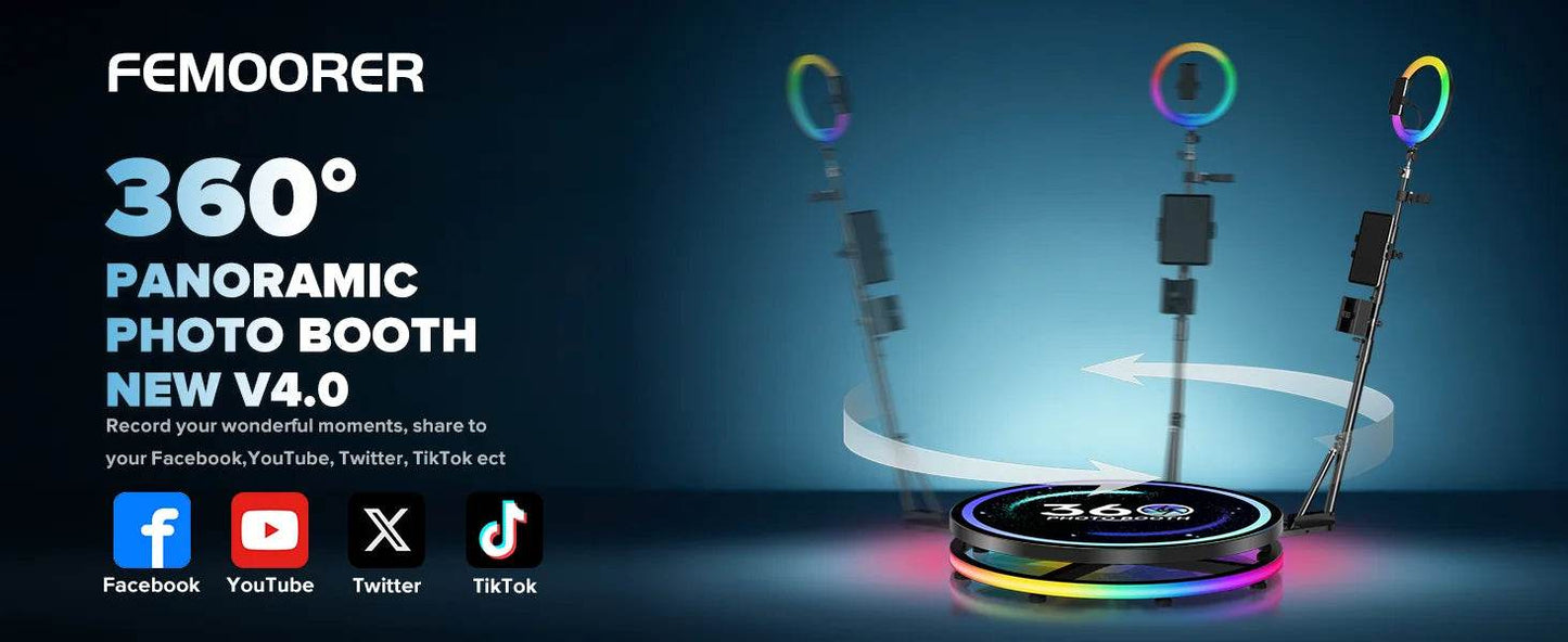 Rotating 360 Photo Booth Machine for Video App Control - ToylandEU