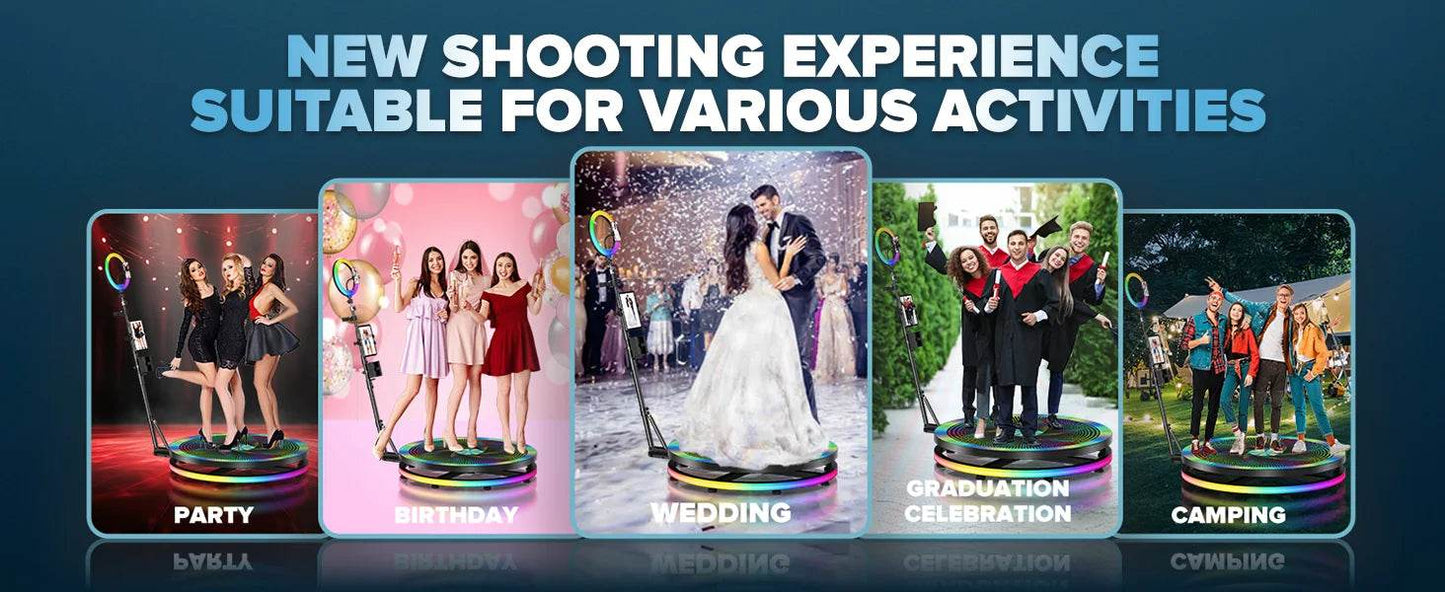 Rotating 360 Photo Booth Machine for Video App Control - ToylandEU