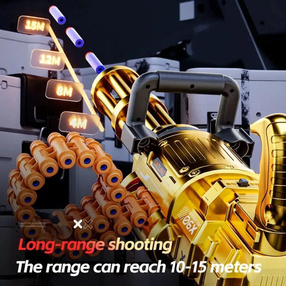  Rotating Gatling Soft Bullet Toy Gun Automatic Mode -  ToylandEU™