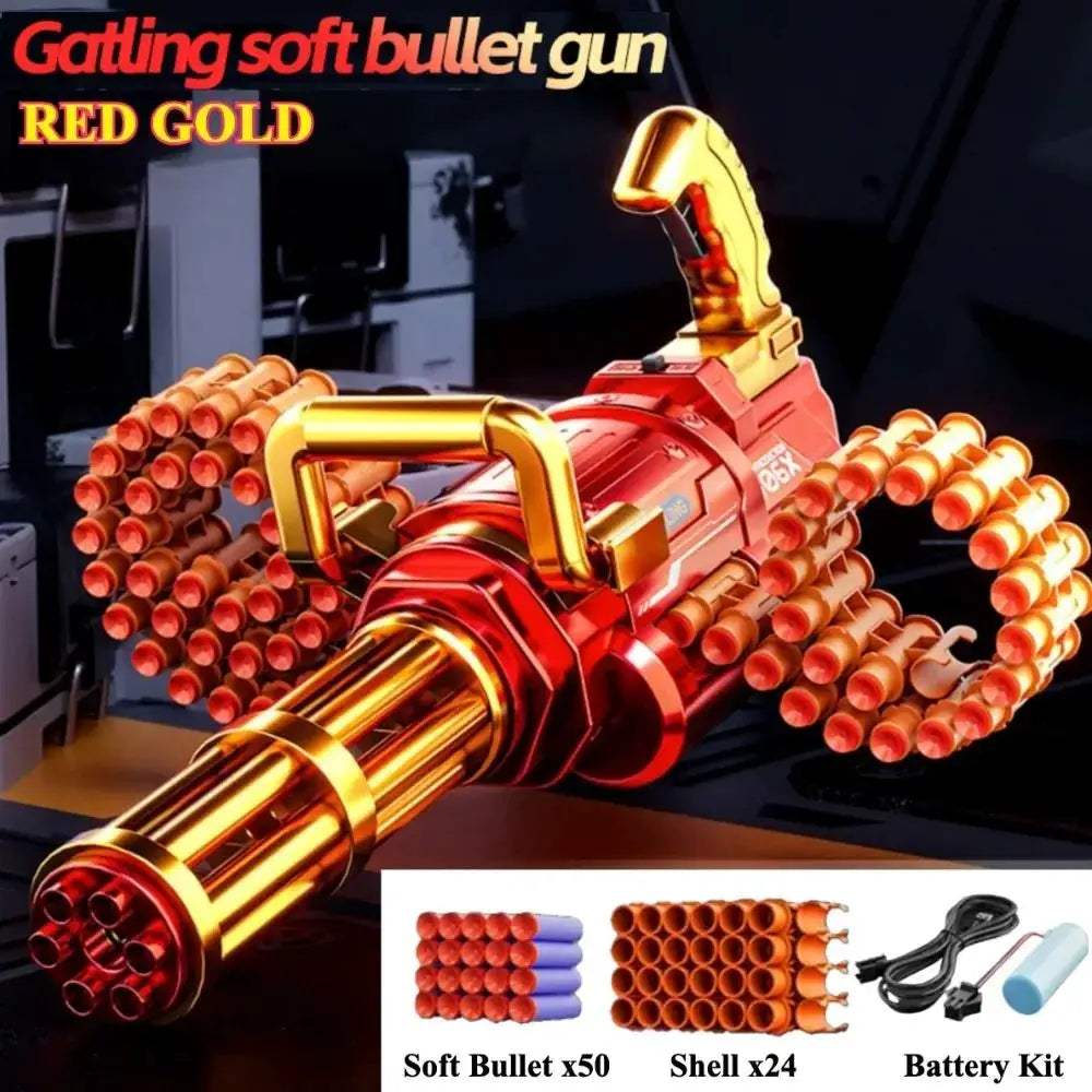 Rotating Gatling Soft Bullet Toy Gun With Automatic Mode - ToylandEU