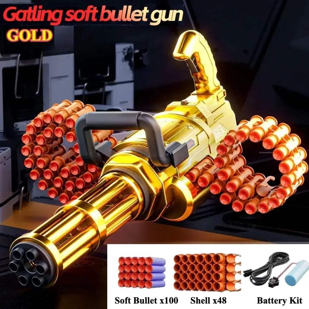 Rotating Gatling Soft Bullet Toy Gun With Automatic Mode - ToylandEU