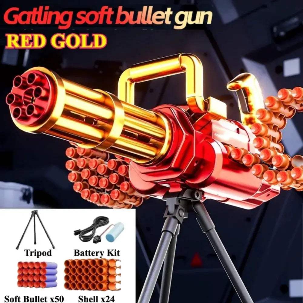 Rotating Gatling Soft Bullet Toy Gun With Automatic Mode - ToylandEU
