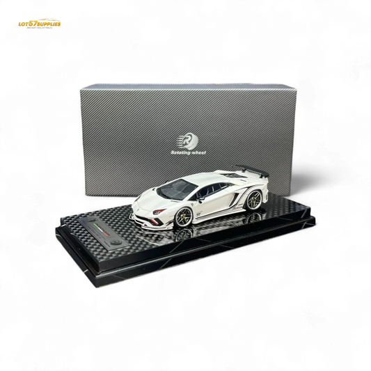  Rotating Wheel Lamborghini Aventador S Pearl White 1:64 -  ToylandEU™