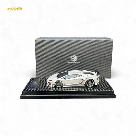  Rotating Wheel Lamborghini Aventador S Pearl White 1:64 -  ToylandEU™