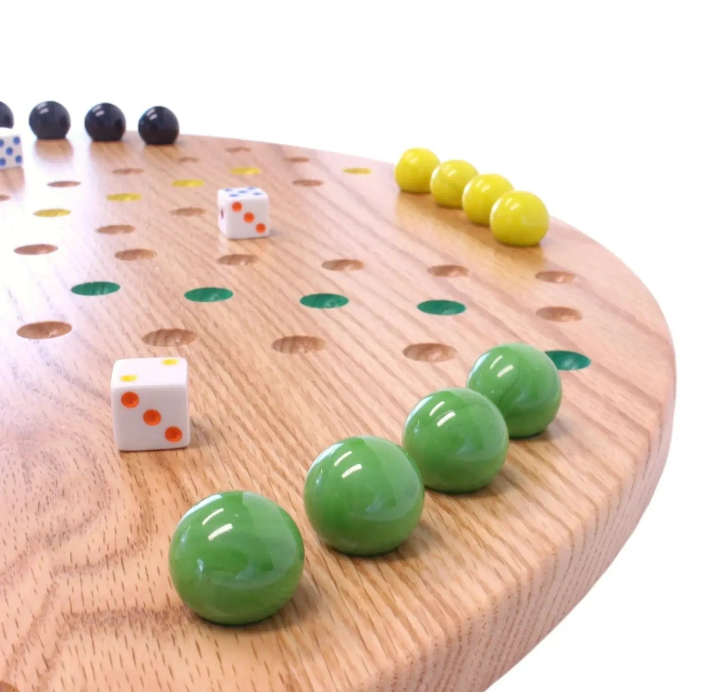 Round Aggravation Game Board Set - Solid Oak Wood - Double-Sided - ToylandEU