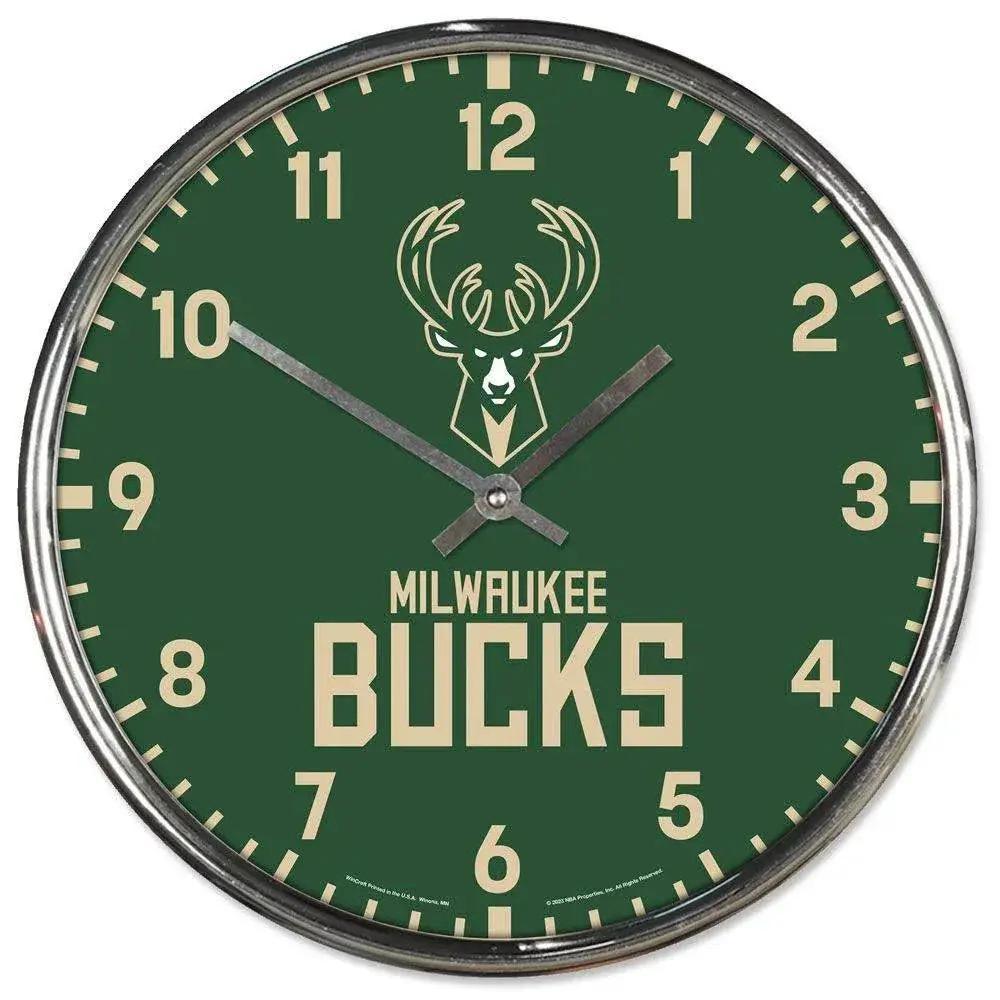  Milwaukee Bucks Chrome Round Wall Clock 12 Inch Metal Hands -  ToylandEU™