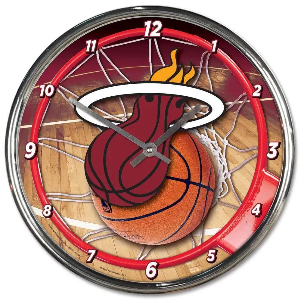  Miami Heat Round Chrome Wall Clock -  ToylandEU™