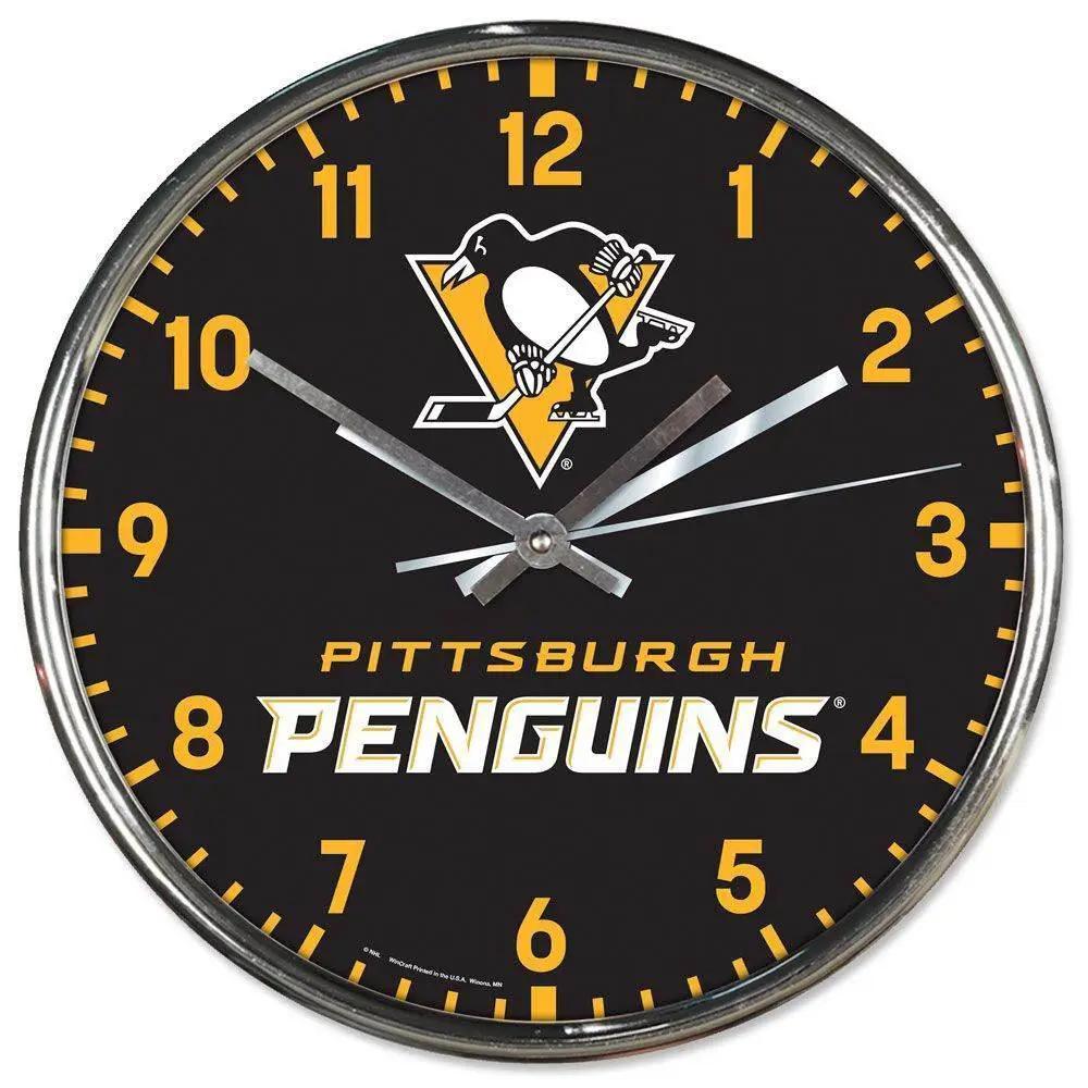  Pittsburgh Penguins Round Chrome Wall Clock -  ToylandEU™