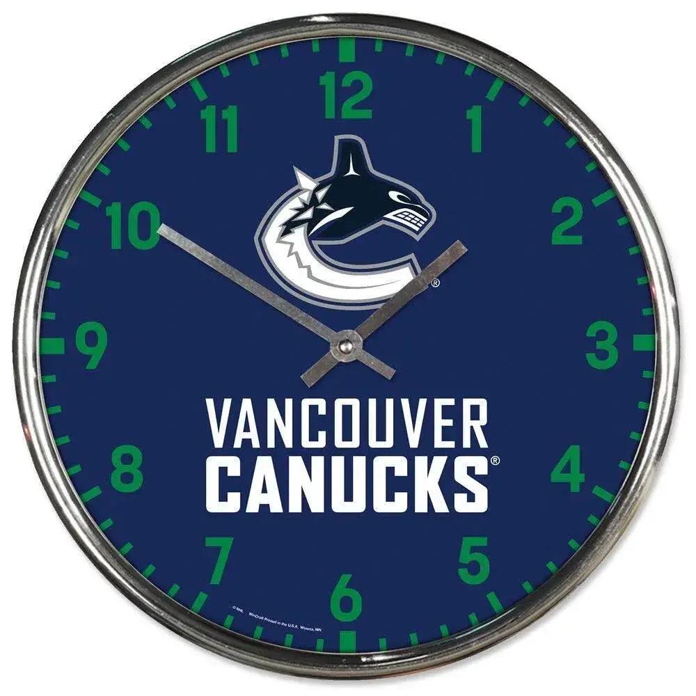  Vancouver Canucks Chrome Round Wall Clock Retro Style -  ToylandEU™