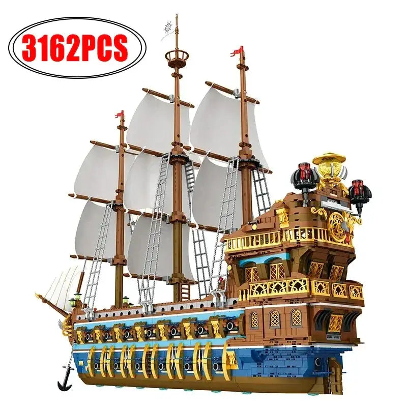 Royal Sunshine Sailing Ship Building Blocks Educational Toy - ToylandEU