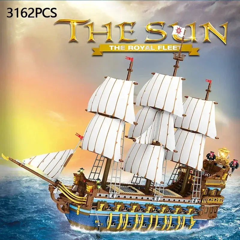 Royal Sunshine Sailing Ship Building Blocks Educational Toy - ToylandEU