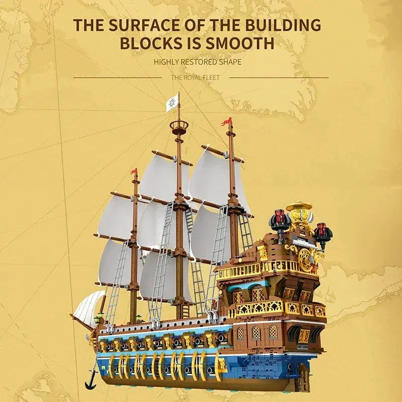 Royal Sunshine Sailing Ship Building Blocks Educational Toy - ToylandEU